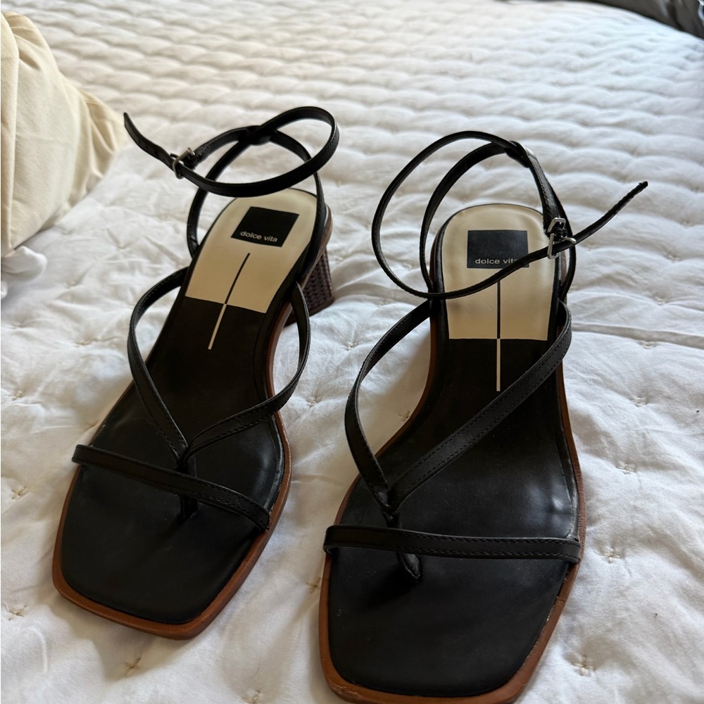 ********SOLD********* Dolce Vita Black and Brown Strappy Heels